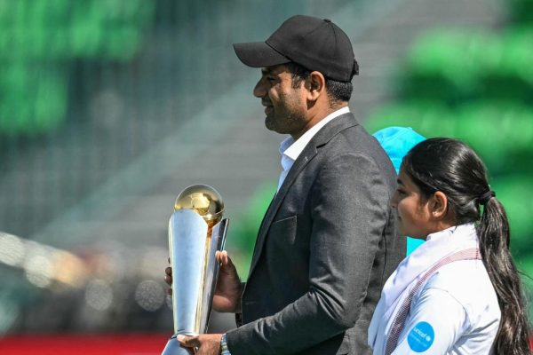 Olympic Gold Medallist, Pakistan’s Arshad Nadeem, Presents Trophy Ahead of NZ vs SA CT 2025 Semifinal Afp 36z27r9.jpg